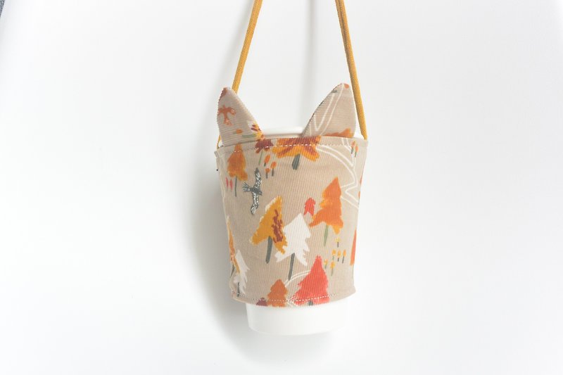 Rabbit Ears Eco Cup Holder-Maple - ถุงใส่กระติกนำ้ - ผ้าฝ้าย/ผ้าลินิน สีส้ม