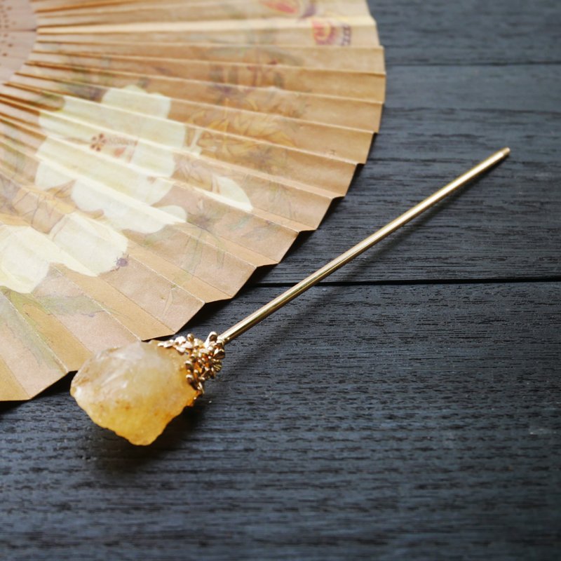 [Mohuige] Honey-eating Hairpin - เครื่องประดับผม - ทองแดงทองเหลือง สีทอง