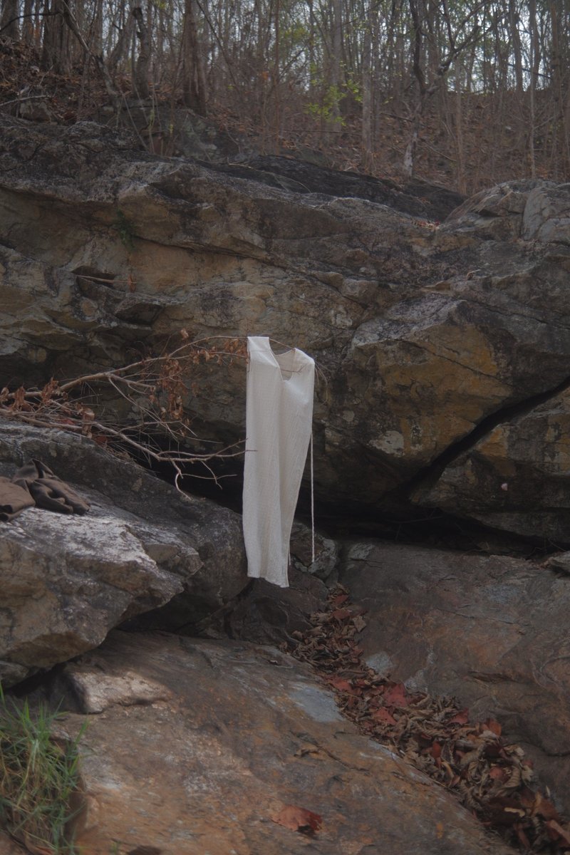 apron dress | linen - 洋裝/連身裙 - 棉．麻 白色