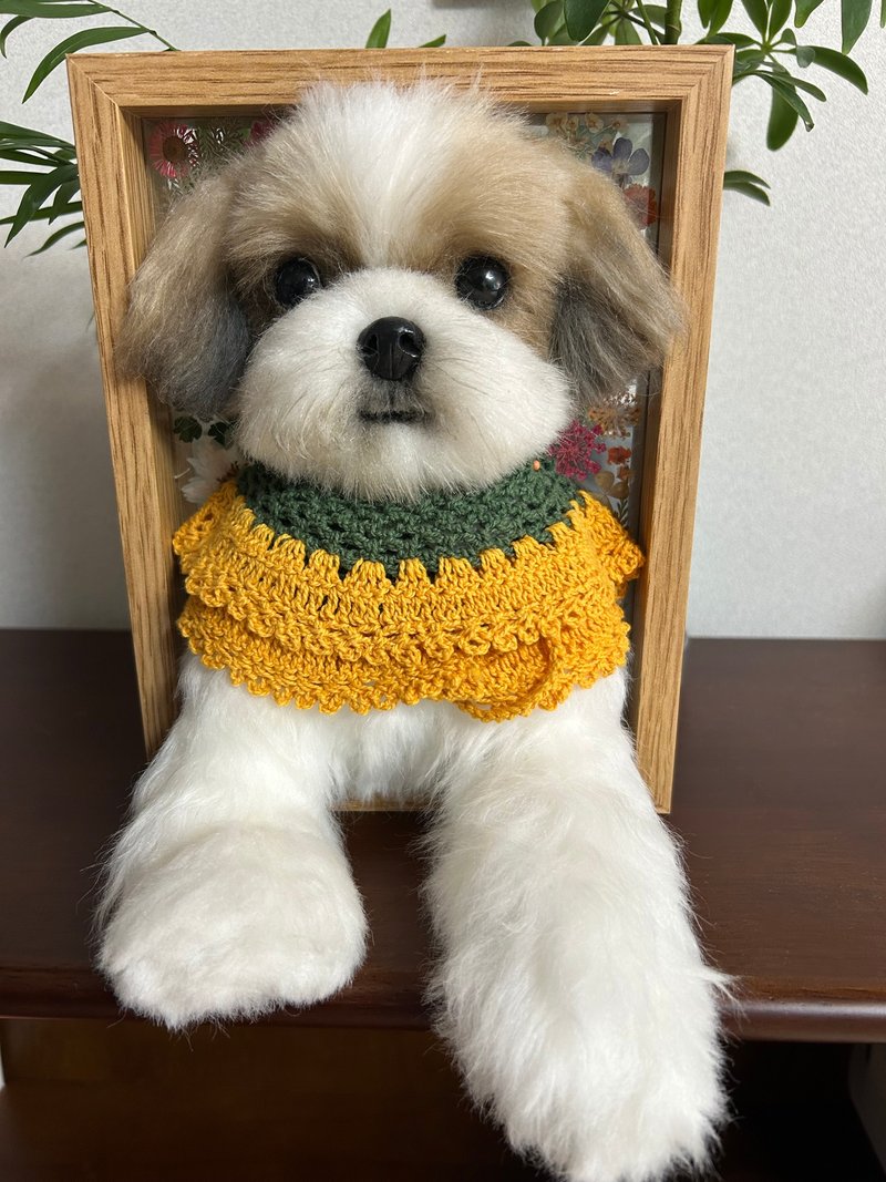 Shin Tzu dog, semi-dimensional portrait - 公仔/玩偶 - 其他材質 白色
