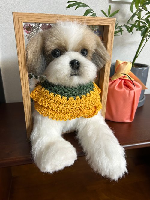 犬、犬の肖像 シン・ツー犬、半立体肖像画 - ショップ 五福工房 人形