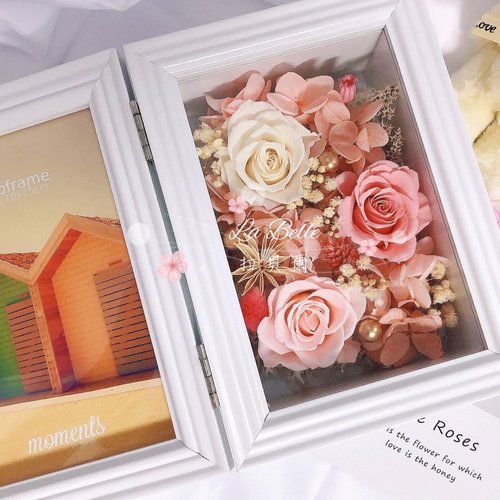 6インチ プリザーブドフラワー フォトフレーム/フラワーフレーム/結婚