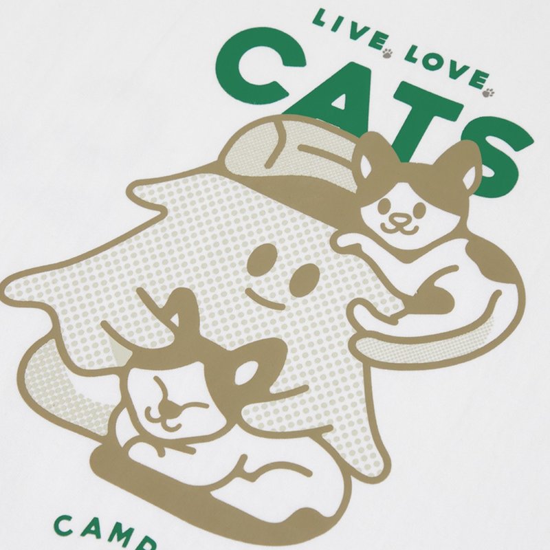 Camper Puu - Cats illustration T-shirt - เสื้อยืดผู้หญิง - ผ้าฝ้าย/ผ้าลินิน 