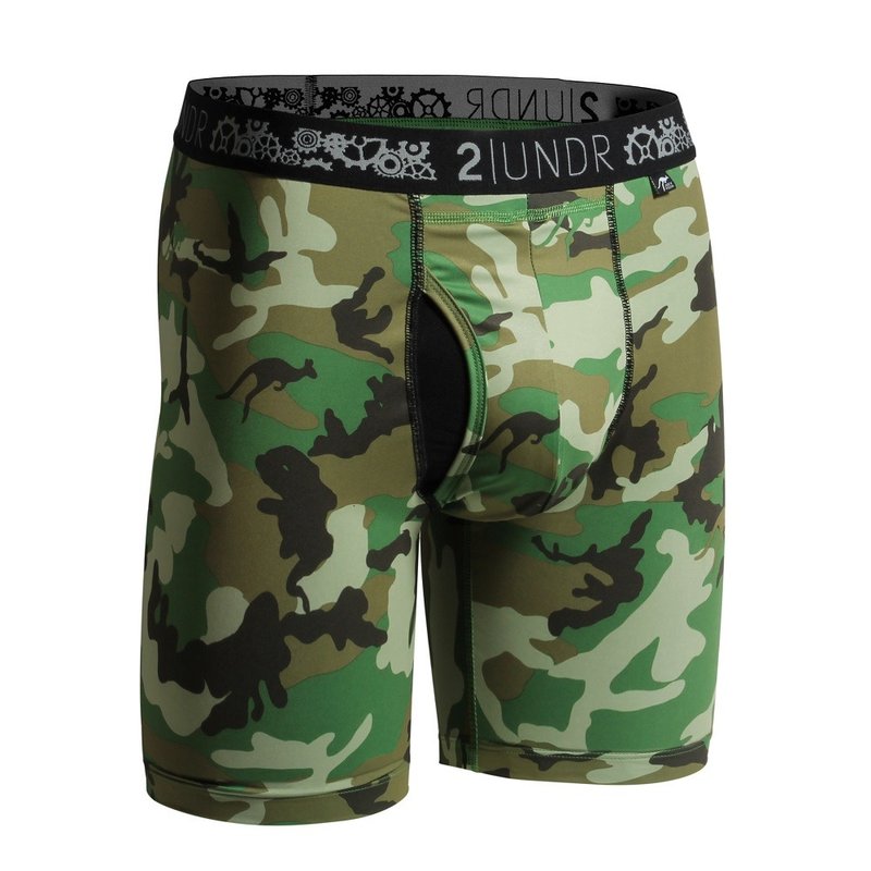 2UNDR GEAR SHIFT 運動四角內褲 【Woodland  Camo】(9吋) - 男內衣褲 - 其他材質 多色