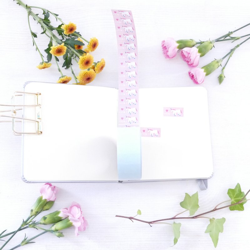 สติกเกอร์ฉลาก - หมีและแอปเปิล (ขนาดใหญ่) - สติกเกอร์ - กระดาษ สึชมพู