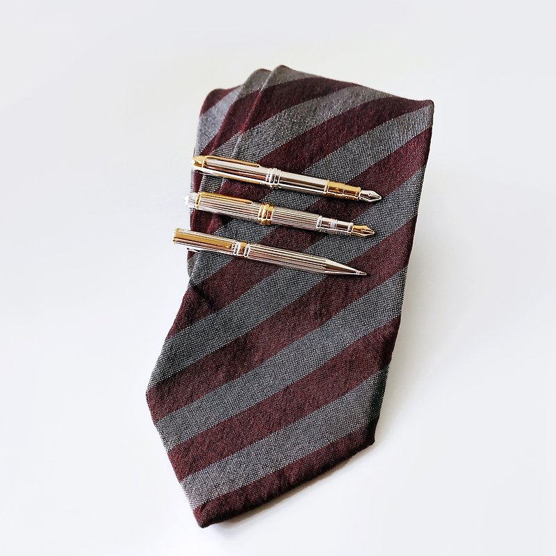 德國早期手工925純銀筆型領帶夾 | 商務 領帶 上班族 - 領呔/呔夾 - 純銀 銀色