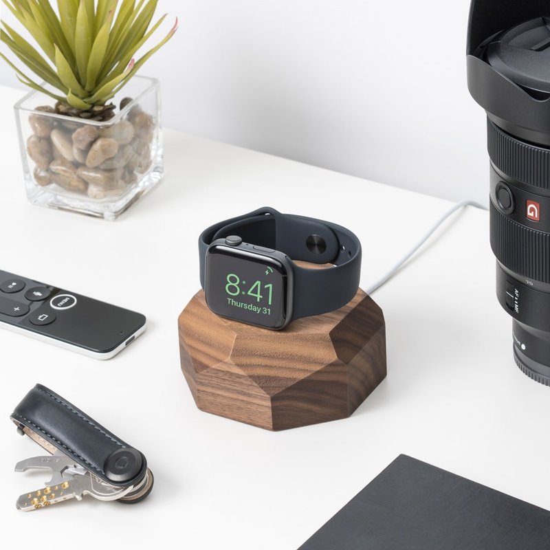 Apple Watch1,2,3,4,5,6,7,8,SE,SE2充電器 蘋果手錶磁吸充電器 - 行動電源/充電線 - 木頭 咖啡色
