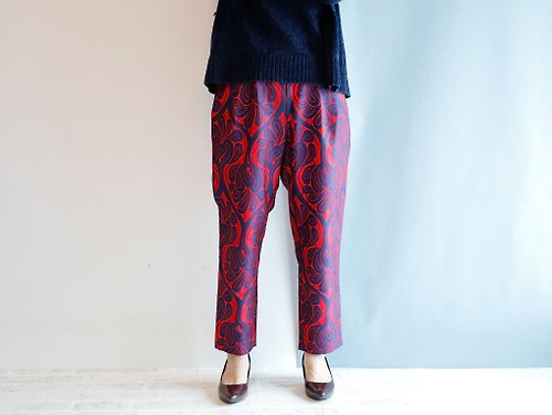 Covent Garden - woven Damask textile tapered trousers size M and L