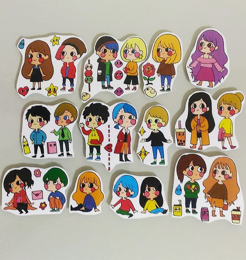 Friends series sticker pack - สติกเกอร์ - กระดาษ หลากหลายสี