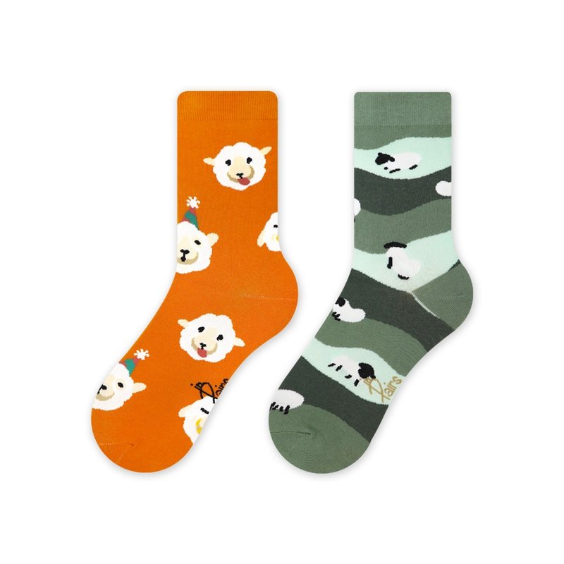 【in Pairs】Sheep | Socks - Socks - Cotton & Hemp Multicolor