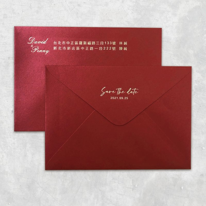 高級金莎酒紅信封 空白信封  多種尺寸 50入一組  可加價燙金服務 - 信封/信紙 - 紙 