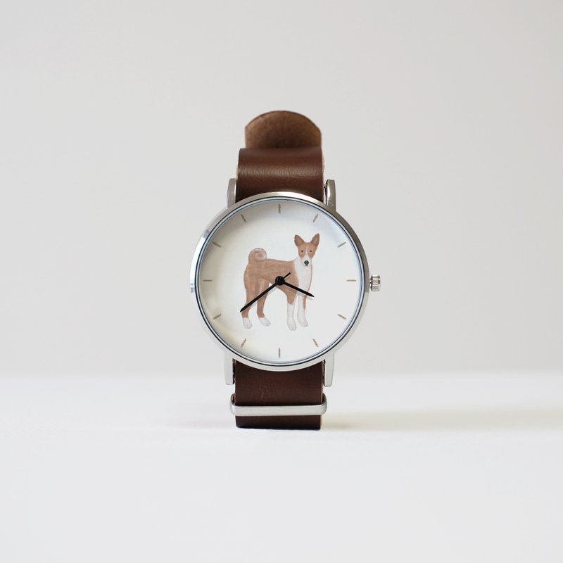 basenji watch - นาฬิกาผู้หญิง - วัสดุอื่นๆ สีนำ้ตาล