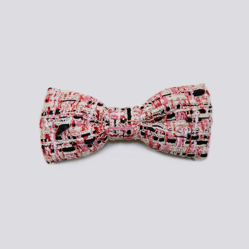 Hair Bow - Red Multi - Hair Accessories - Wool Pink