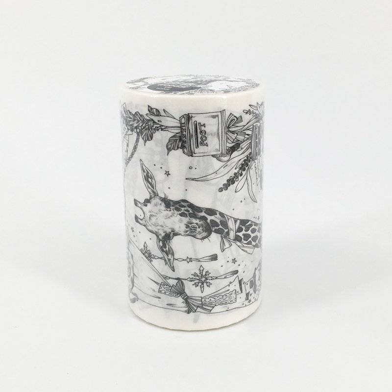 長頸鹿 Giraffe / 紙膠帶 Masking Tape - 紙膠帶/和紙/PET - 紙 黑色