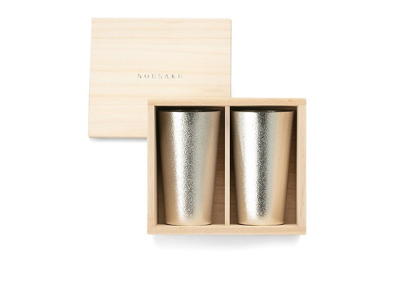 經典純錫杯木盒組 - 酒杯/酒器 - 其他金屬 銀色