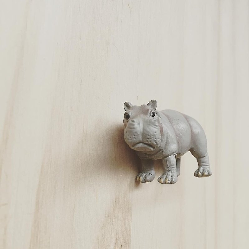 動物磁鐵 小河馬 - 磁石貼/磁鐵 - 塑膠 灰色