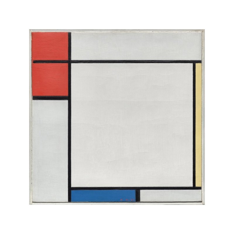 [Original Poster] Piet Mondrian | Red Yellow and Blue - โปสเตอร์ - กระดาษ สีน้ำเงิน