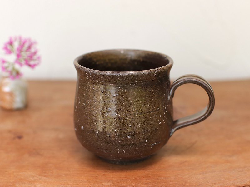 Bizen-yaki coffee cup (large) c8-067 - Mugs - Pottery Brown