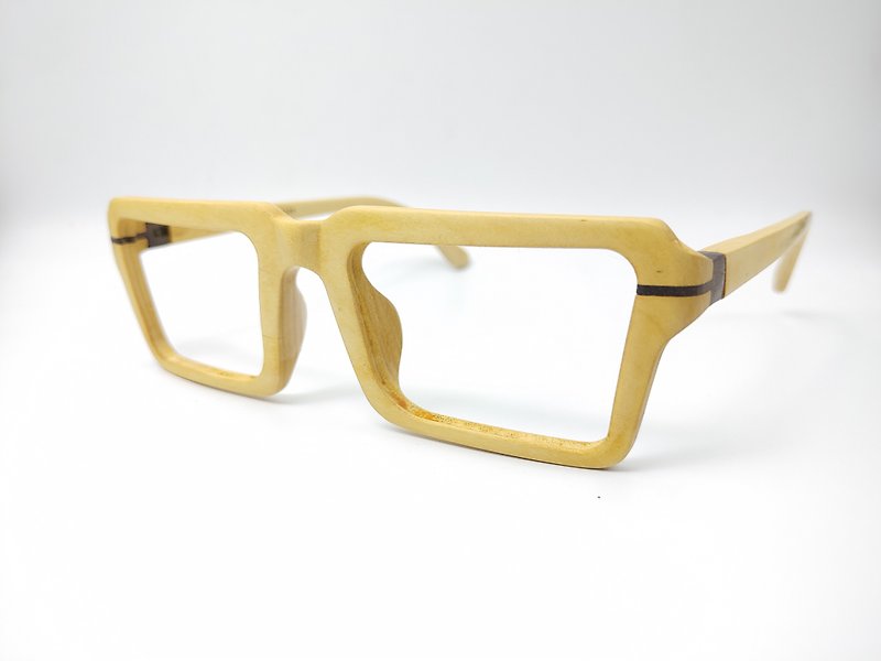 木頭 眼鏡/眼鏡框 咖啡色 - 精緻手工木製眼鏡 原木眼鏡 台灣手工製造/贈送檜木手機平板架