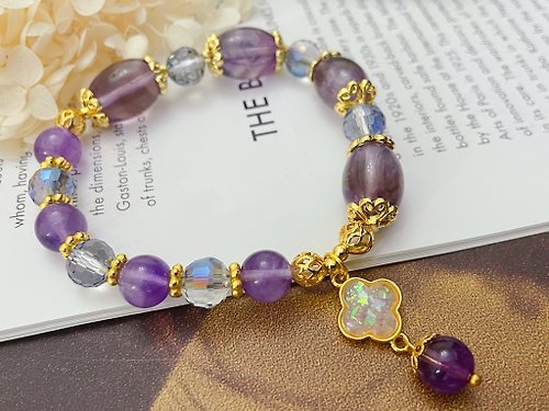 Pine St. Jewelry 松樹街輕奢珠寶 天然紫鈦晶-極光23 世界上最古老水晶寶石 手鍊
