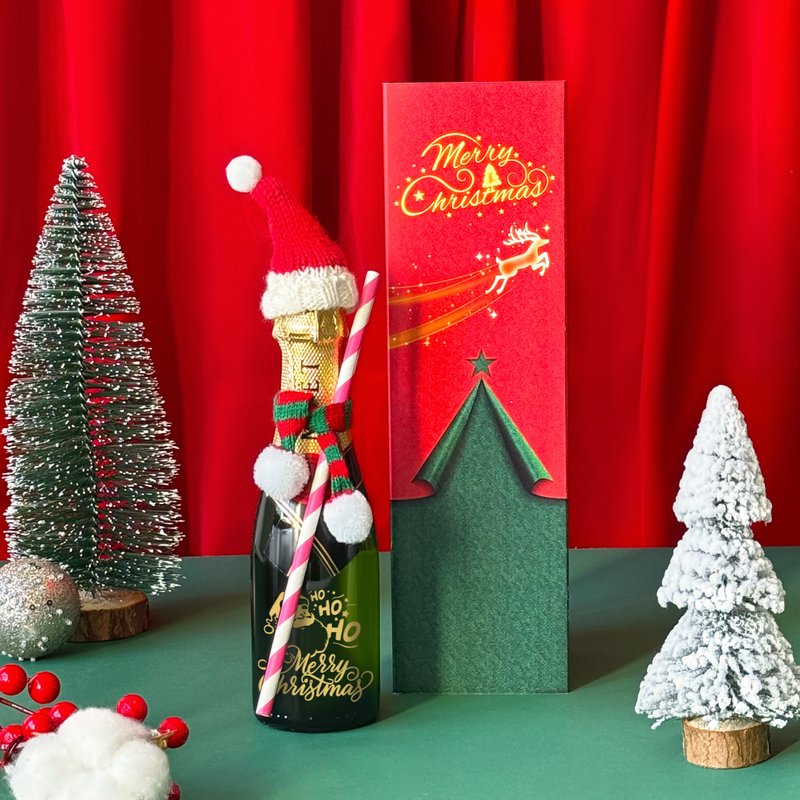 【24h快速出貨】Mini Moët & Chandon 特別訂製聖誕情侶交換禮物 - 酒類/酒精飲品 - 玻璃 