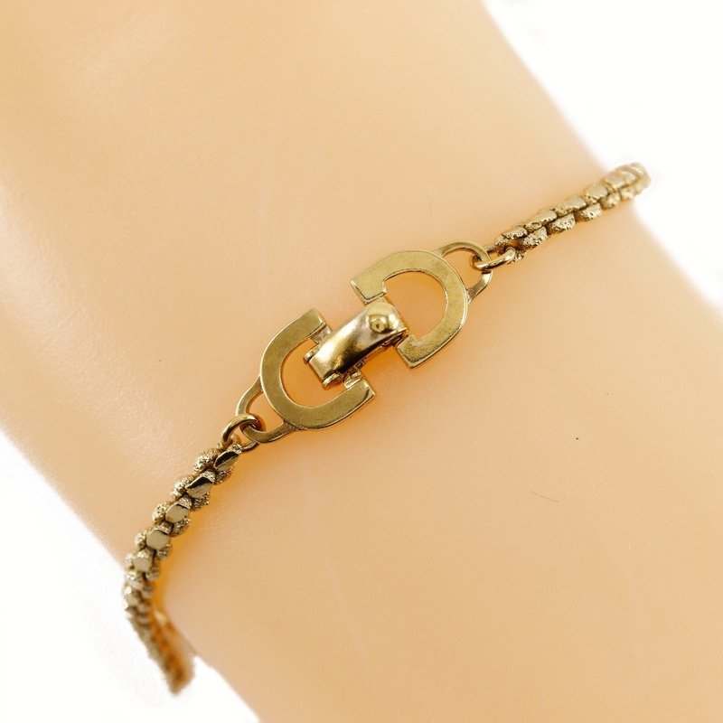 【日本直送】クリスチャンディオール Dior ブレスレット ヴィンテージ 金メッキ 約4.7g レディース【中古】 - 手鍊/手環 - 其他金屬 金色