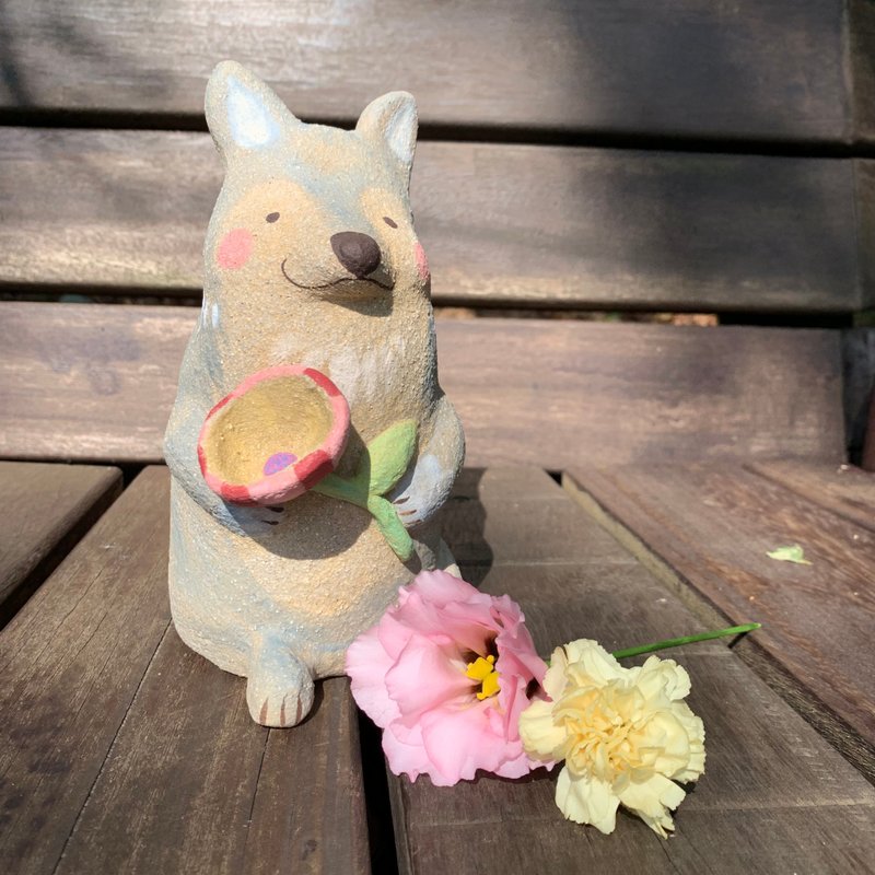 A Lu fox pottery pottery/decorations/gifts/original hand-made sand pottery imported from the United States. This is the only one. - เซรามิก - ดินเผา หลากหลายสี