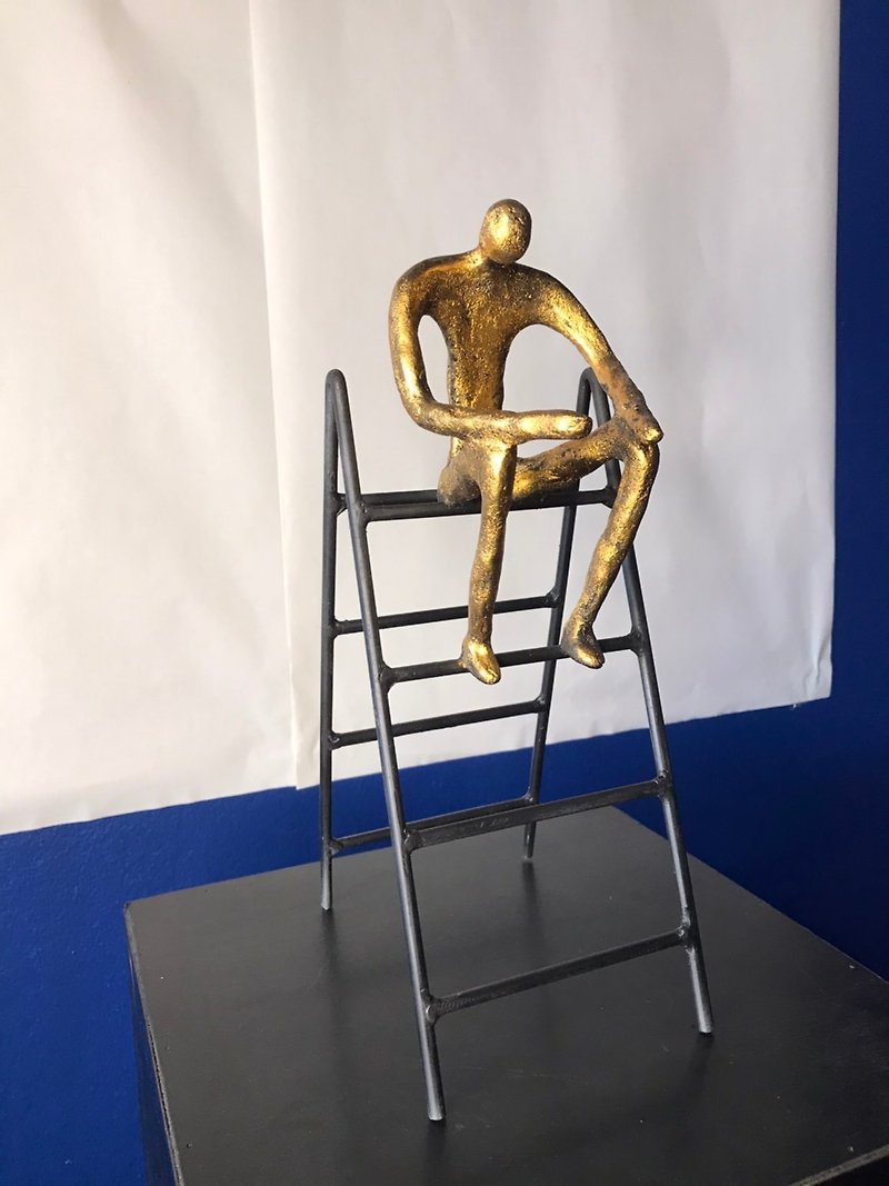 Man on the Ladder - Items for Display - Other Metals Gold