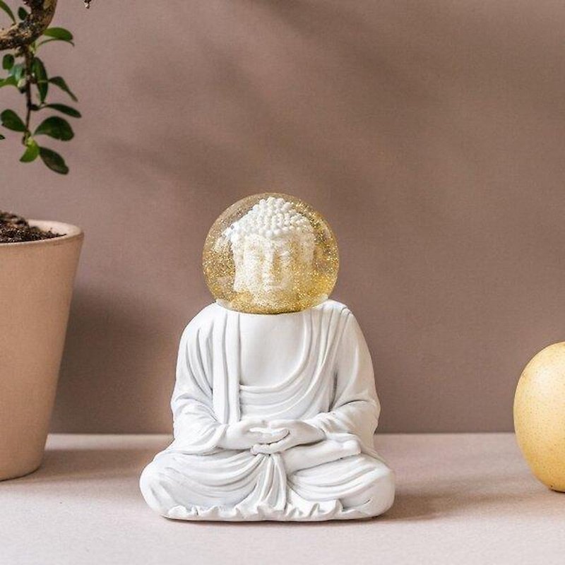 【Summer Gift】DONKEY PRODUCTS Buddha Crystal Ball Decoration - Items for Display - Crystal White