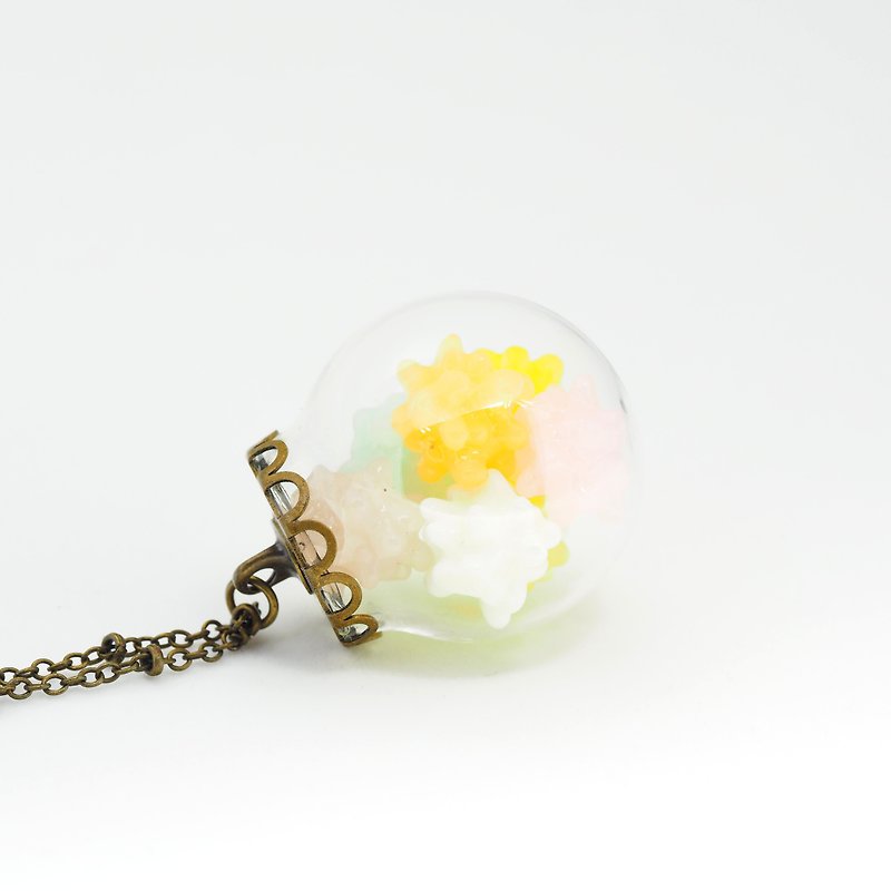 OMYWAY Handmade - Glass Globe Necklace - Chokers - Plants & Flowers Pink