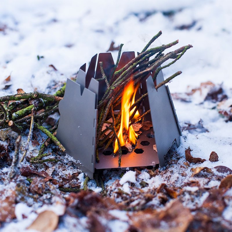 [United States Vargo] Titanium Hexagon WoodStove Pure Titanium Hexagon Wood Stove#T415 - ชุดเดินป่า - วัสดุอื่นๆ 