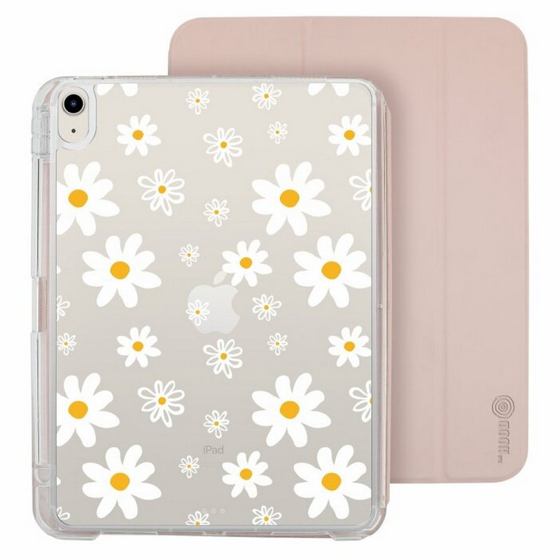 沁涼洋甘菊  iPad Air /Pro 2024mini7可拆式防摔透明保護摺套 - 平板/電腦保護殼/保護貼 - 塑膠 多色