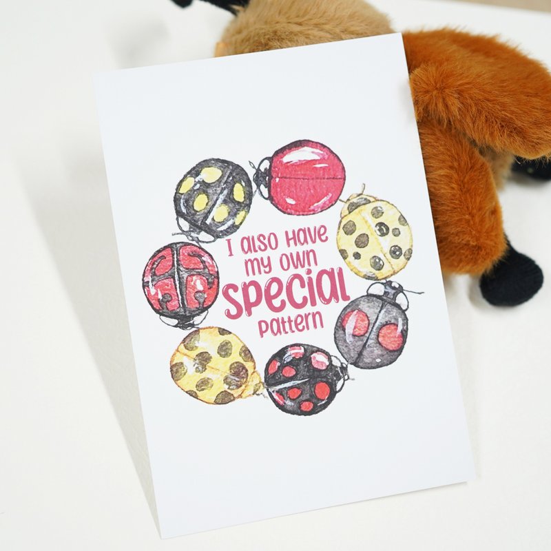 【Miss Ladybugs -  I also have my special Pattern】Art Print Postcard - Cards & Postcards - Paper White