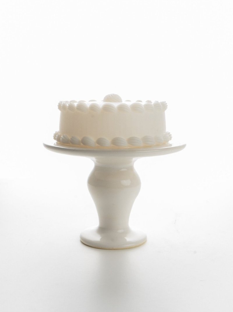 Birthday cake candle ceramic scented candle tray handmade birthday gift home atmosphere decoration - น้ำหอม - ขี้ผึ้ง ขาว