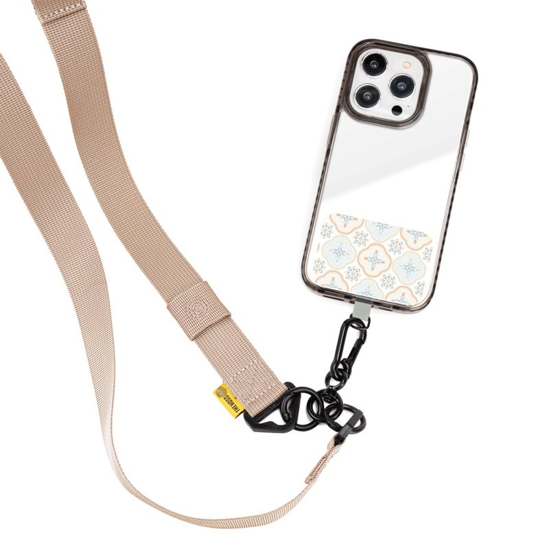 inblooomxThe Hood VIGOR All-In-One Phone Strap/BegoniaGlass Pattern/Sweet Almond - อุปกรณ์เสริมอื่น ๆ - ไนลอน สีส้ม