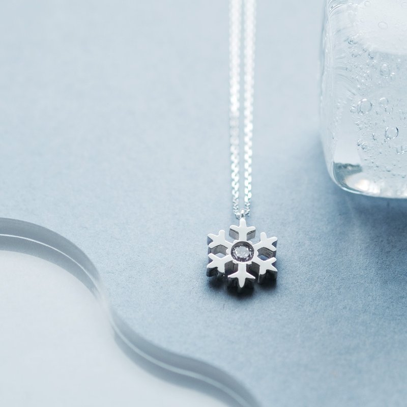 stone 雪の結晶 ロング ネックレス シルバー925 - 長項鍊 - 其他金屬 銀色
