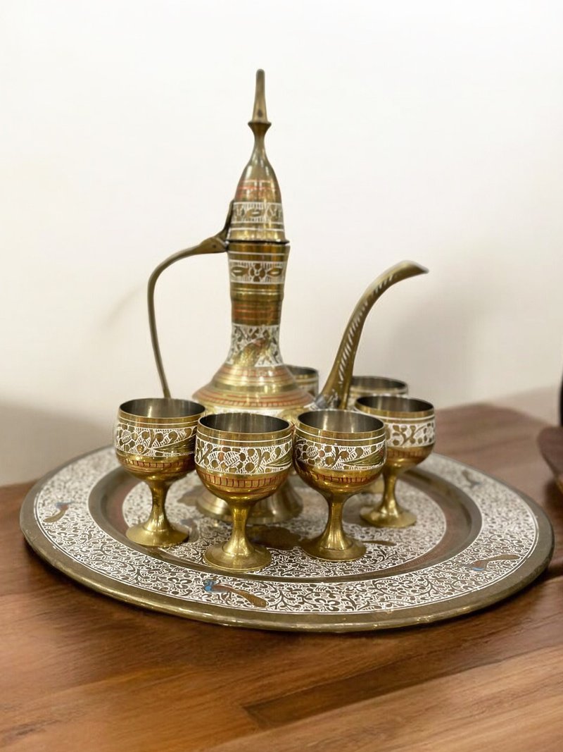 vintage arabic bronze teapot - Items for Display - Copper & Brass Gold