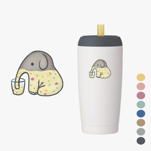 YCCT YCCT速吸杯2代550ml - 大象 -啵一下就能喝的環保咖啡杯/保冰保溫