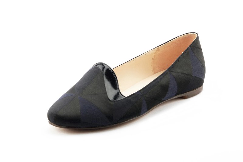 T FOR KENT EASY ON flats (Black Check) - Women's Casual Shoes - Genuine Leather Black