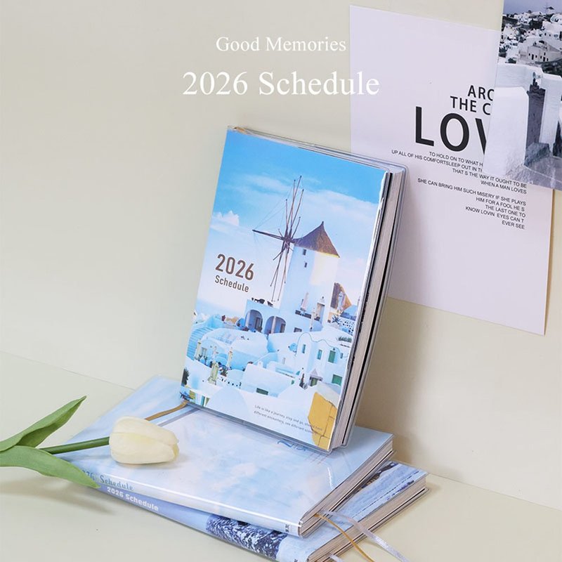 Chuyu 2026年B6/32K旅行週誌/週計劃/風景日誌/手帳手札/行事曆 - 筆記本/手帳 - 紙 多色