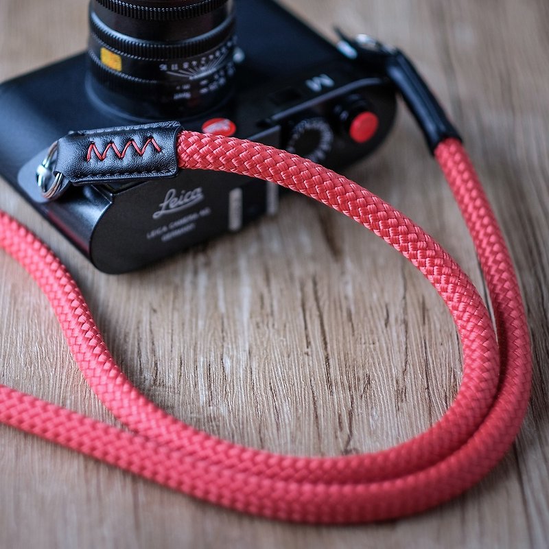 紅色 相機帶 法國BEAL登山繩 復古手工 菲林相機 禮物 攝影 - 相機包/相機袋 - 尼龍 紅色