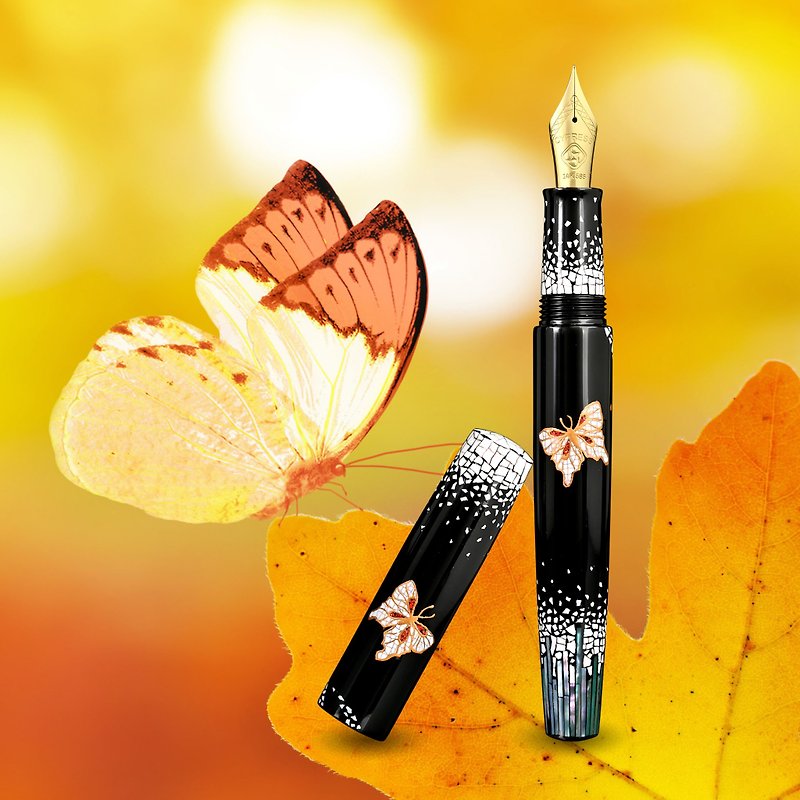 【CYPRESS–Fluttering Butterfly】 - ปากกาหมึกซึม - วัสดุอื่นๆ สีส้ม