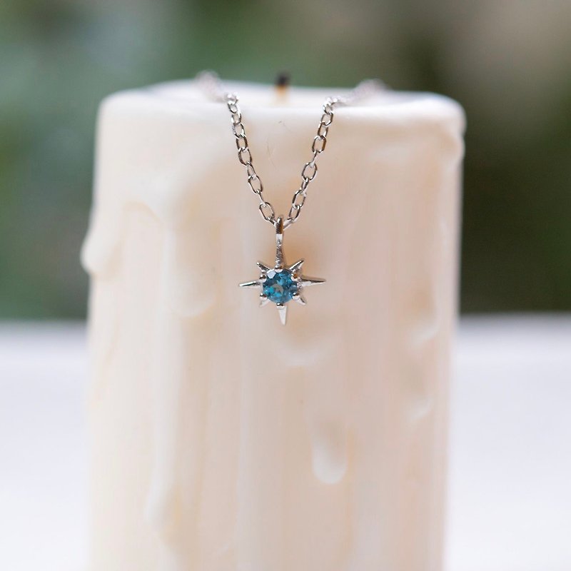 London Blue Stone Sterling Silver Necklace Astral