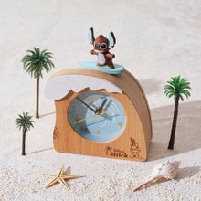 【星際寶貝 史迪奇】動態時鐘 木製桌鐘  迪士尼Disney