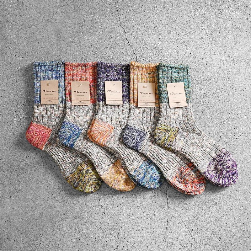 Mauna Kea Socks - ถุงเท้า - ผ้าฝ้าย/ผ้าลินิน หลากหลายสี