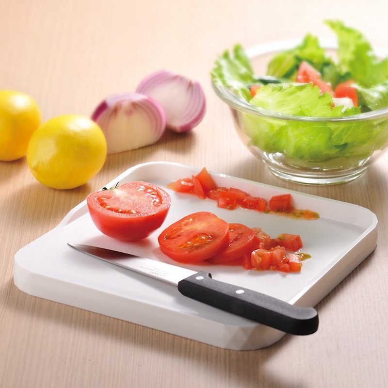 [Must-have for Cooking Experts] Japan AUX Anti-spill Mini Cutting Board - Serving Trays & Cutting Boards - Plastic White
