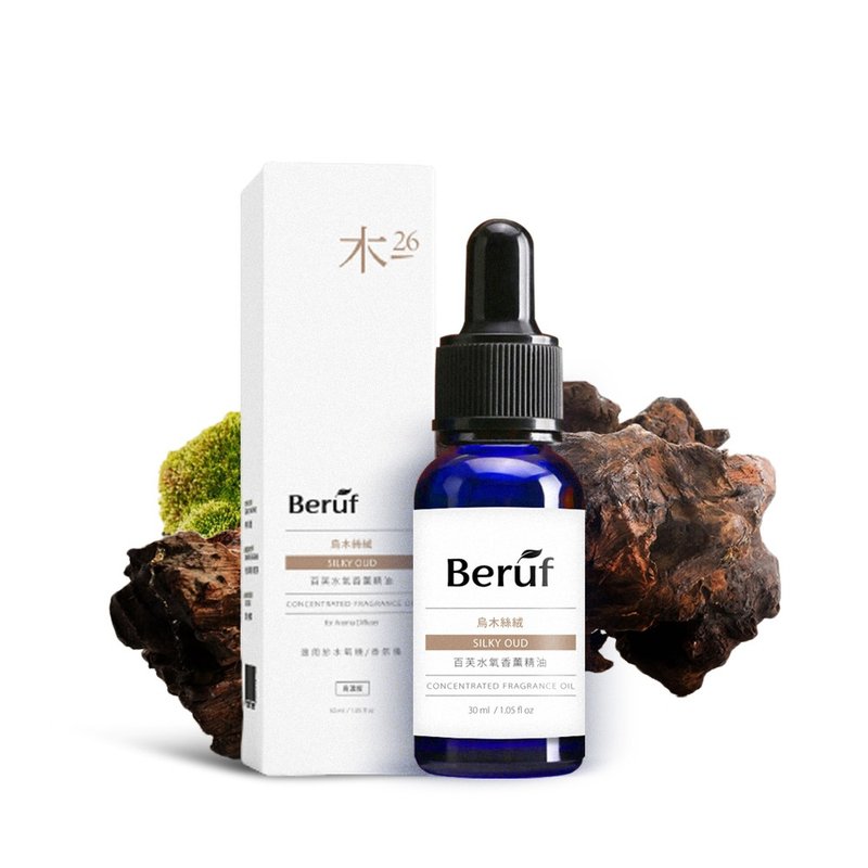 濃縮 百芙Berùf 香氛精油 木質調 烏木絲絨 30ml - 香氛/精油/擴香 - 玻璃 白色