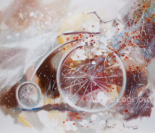 Annet Loginova Bicycle Inspiration. Giclée Print Painting.