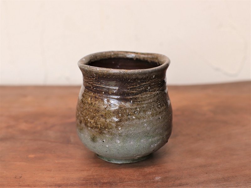 Bizen ware hot water only (middle) [Rokurome] y2-034 - ถ้วย - ดินเผา สีนำ้ตาล