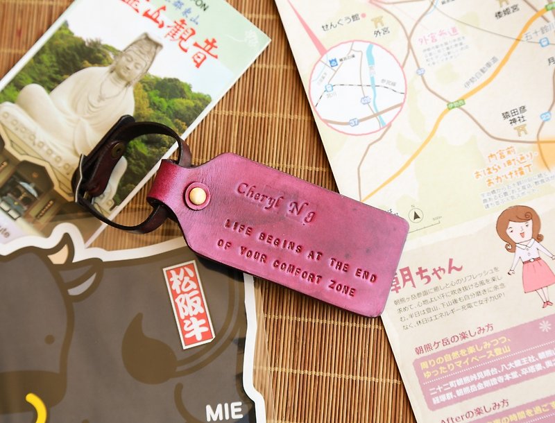Personalised Leather Luggage Tag Wedding Guest Tag, - Luggage Tags - Genuine Leather 